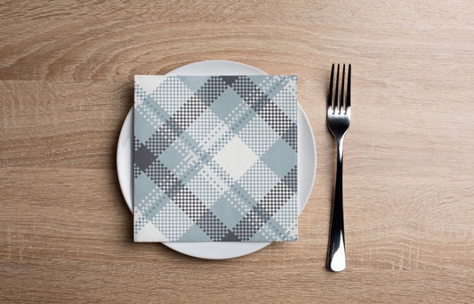 Storm Check Cocktail Napkin