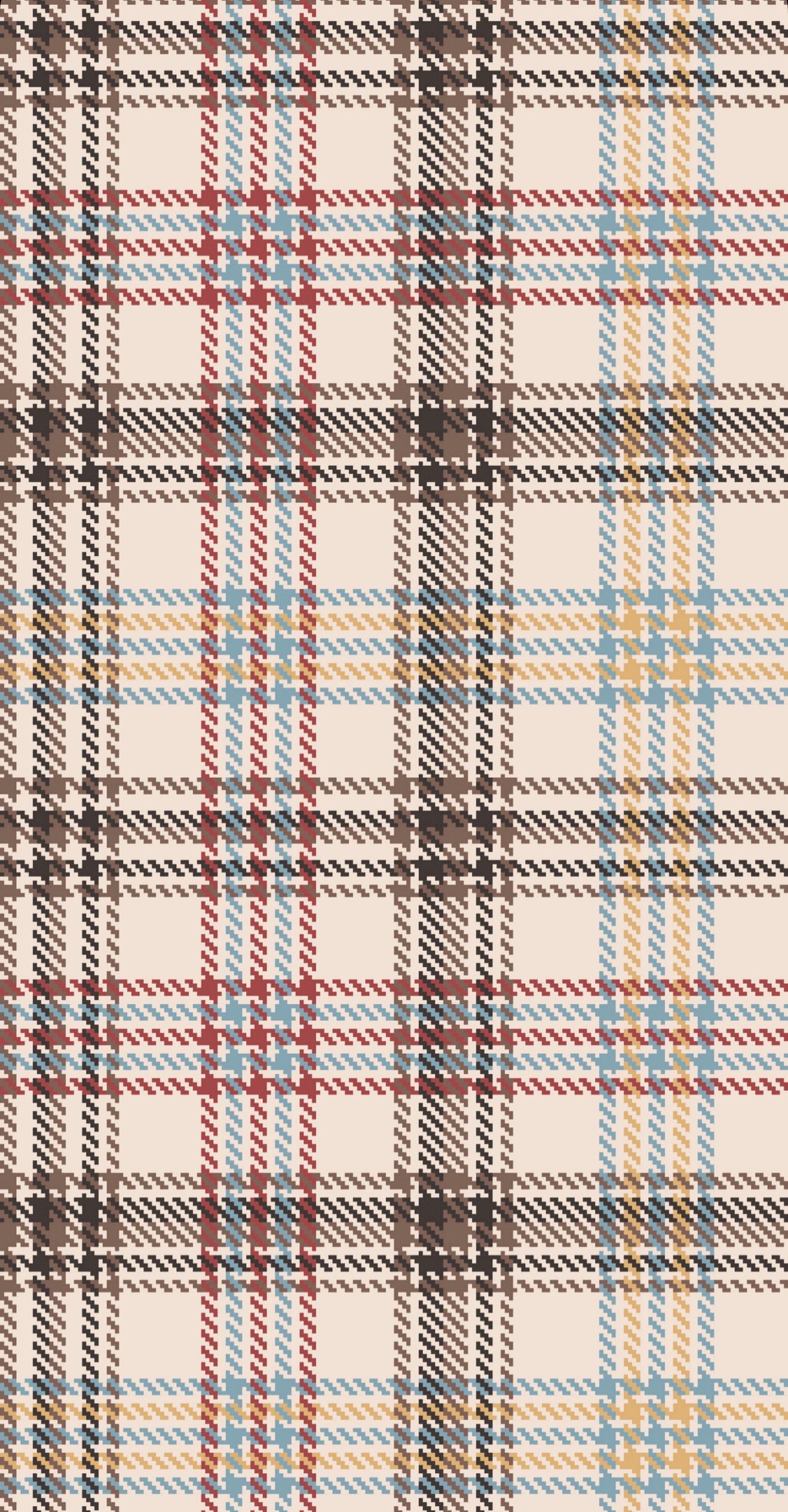 Tan Tartan - Printed Guest Towel