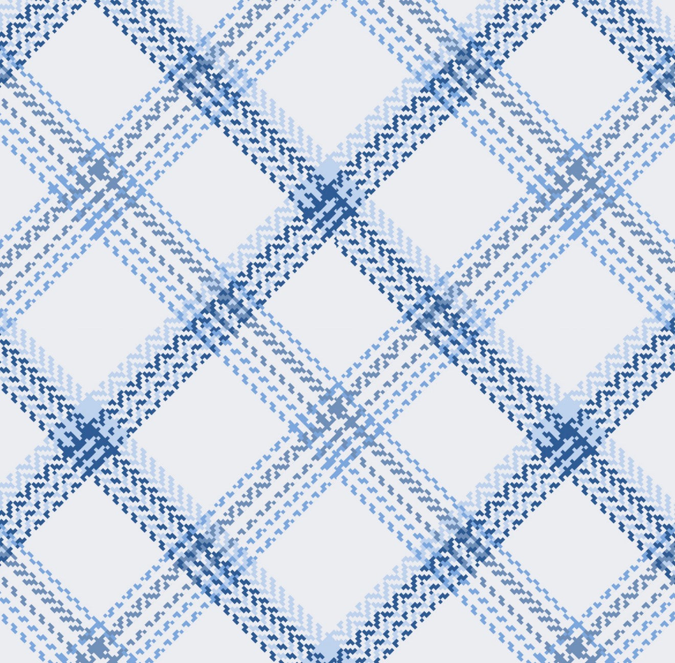 White Plaid Cocktail Napkin