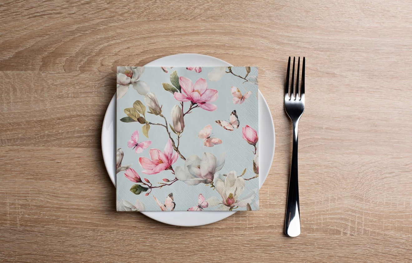 Botanical Watercolor Cocktail Napkin