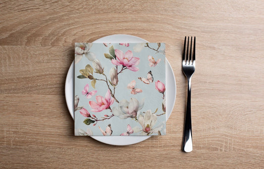 Botanical Watercolor Cocktail Napkin