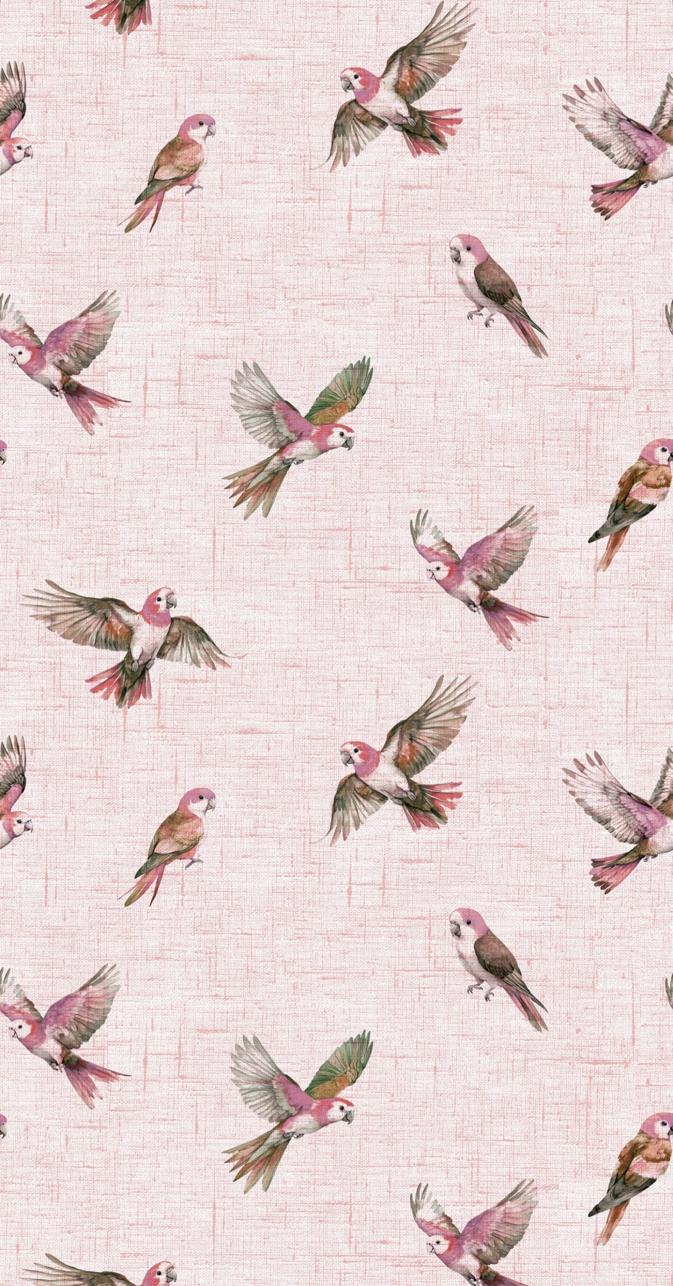 Linen Parrots - Printed Guest Towel