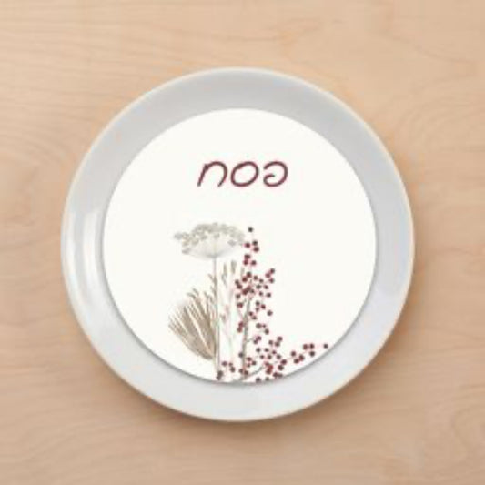 Neutral Pesach Plate Accent