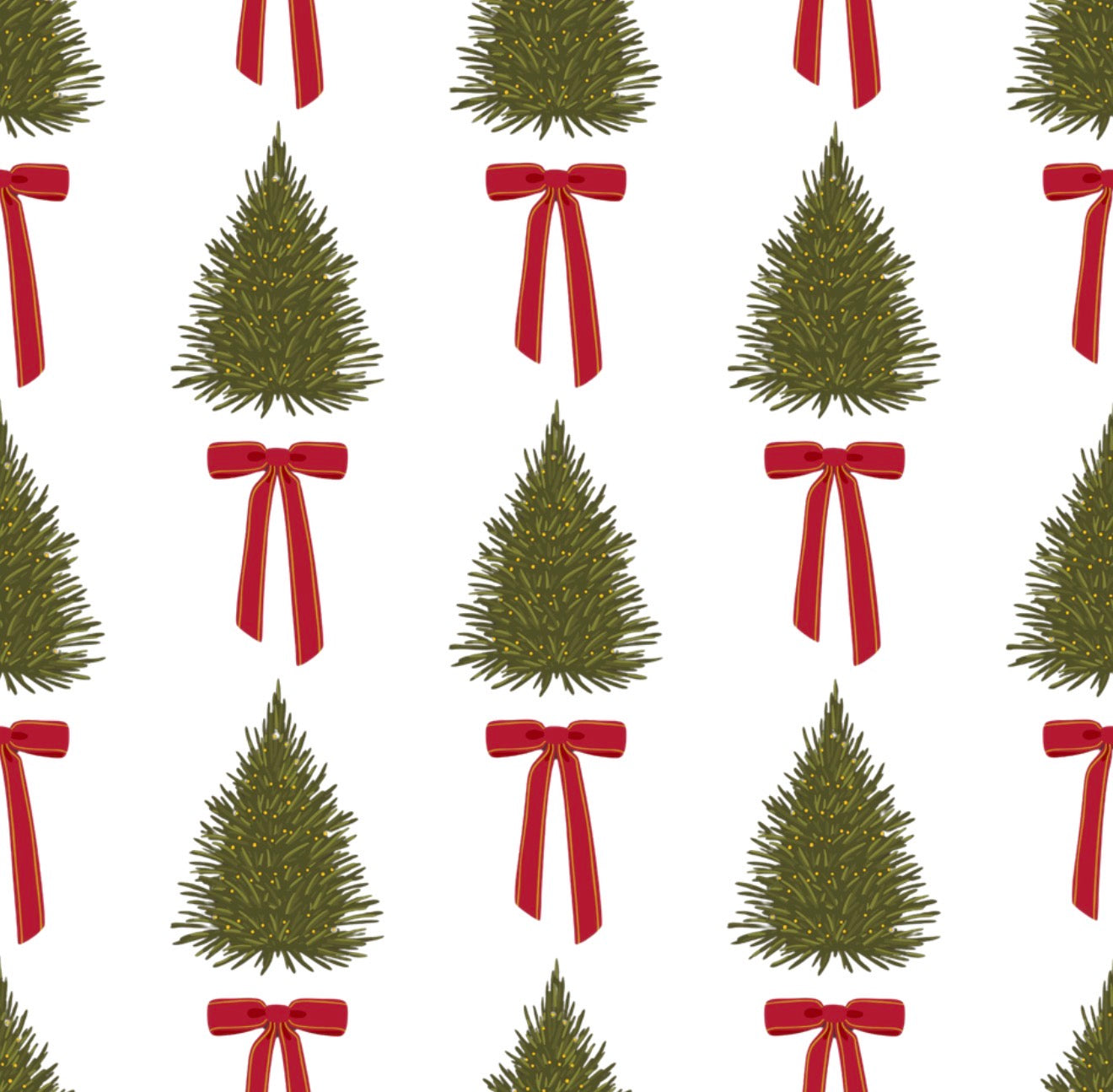 Festive Trees Cocktail Napkin