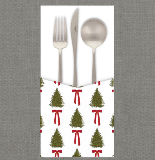 Festive Trees Cutlery Pouch