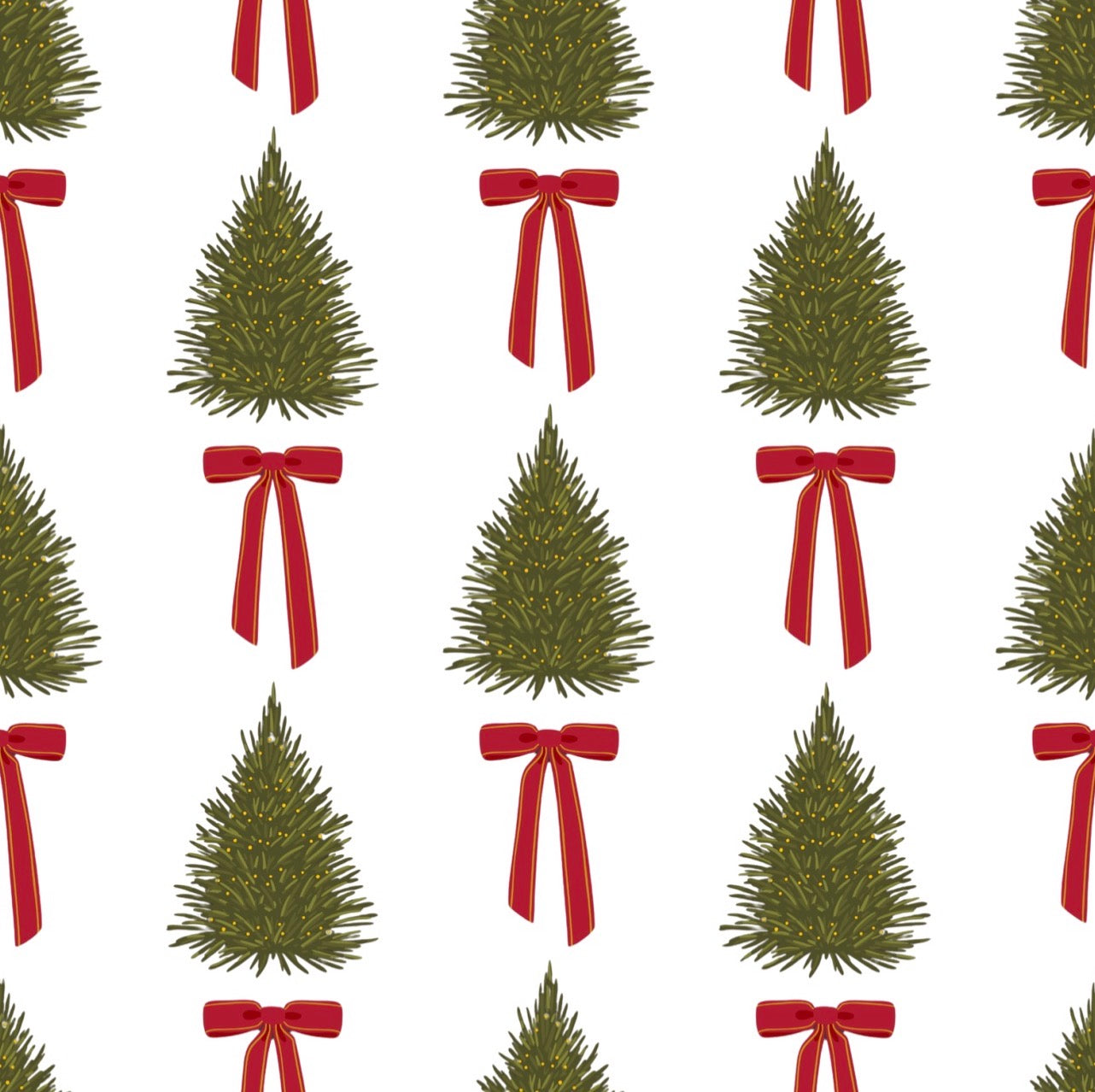 Festive Trees - Charger - (SQUARE)