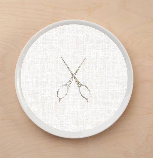 Decorative Scissors Plate Accent