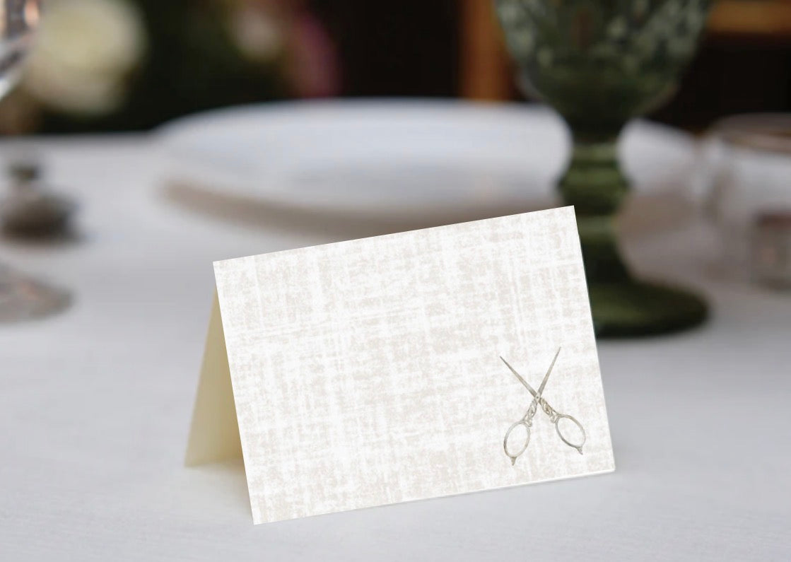 Decorative Scissors Place Cards