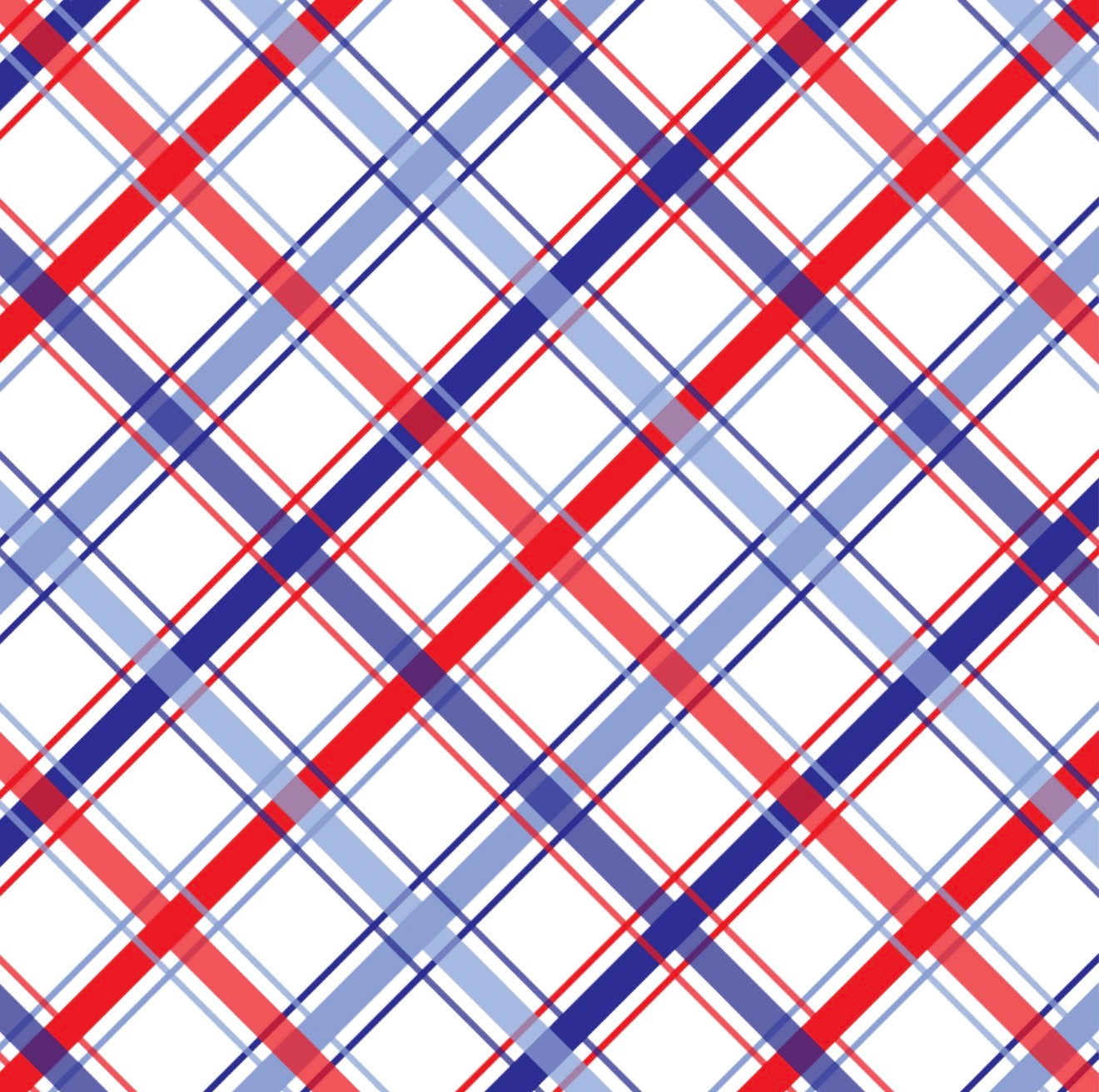 Independence Plaid Cocktail Napkin