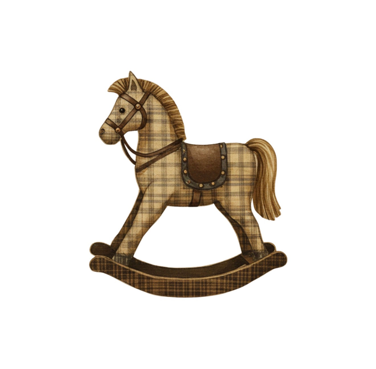 Vintage Rocking Horse Cocktail Napkin