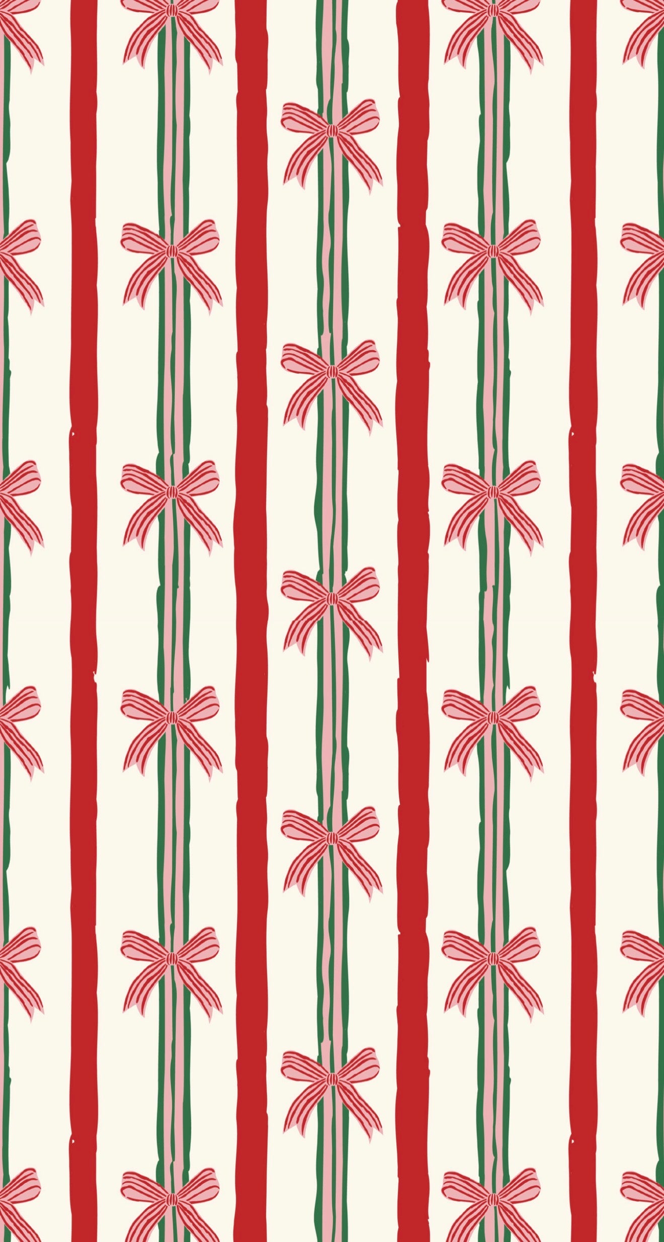 Christmas Ribbons - Printed Guest Towel