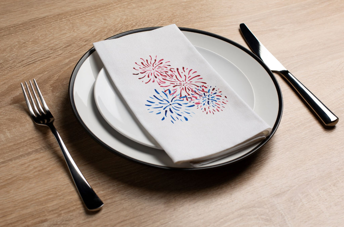 Fireworks - Printed Guest Towel