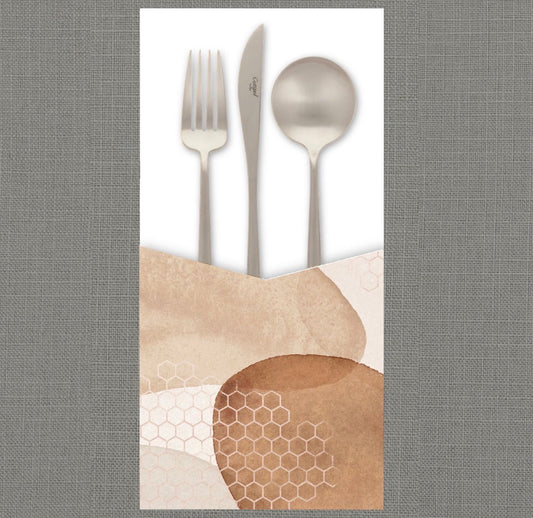 Cognac Honeycomb Cutlery Pouch