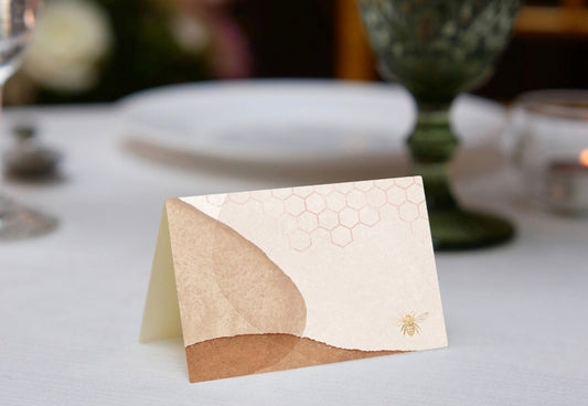 Cognac Honeycomb Place Cards