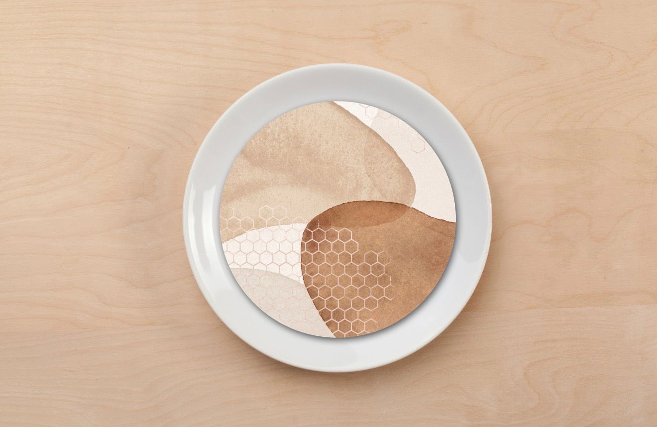 Cognac Honeycomb Plate Accent