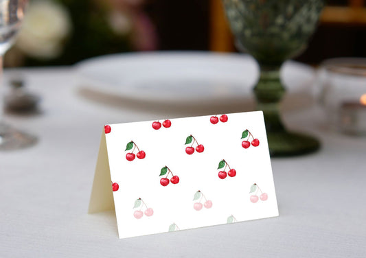 Floating Cherries Place Cards