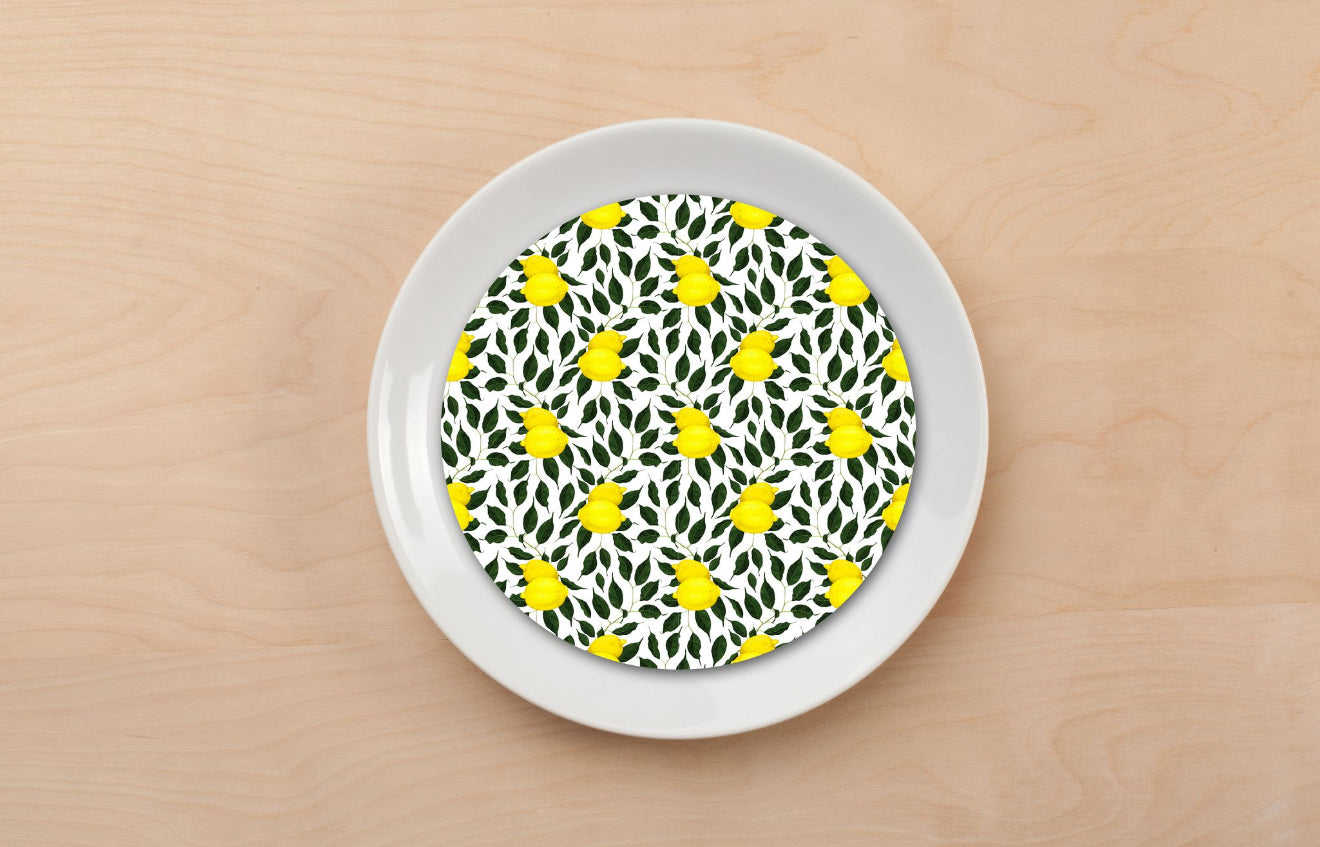 Lemon Leaves Plate Accent