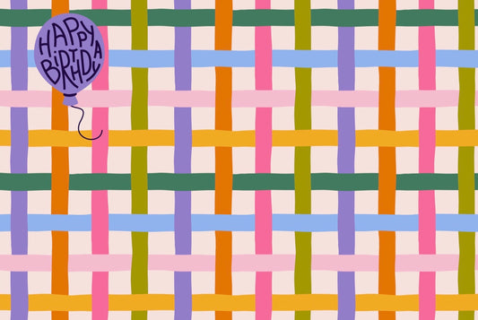 Birthday Balloon Plaid - Placemat