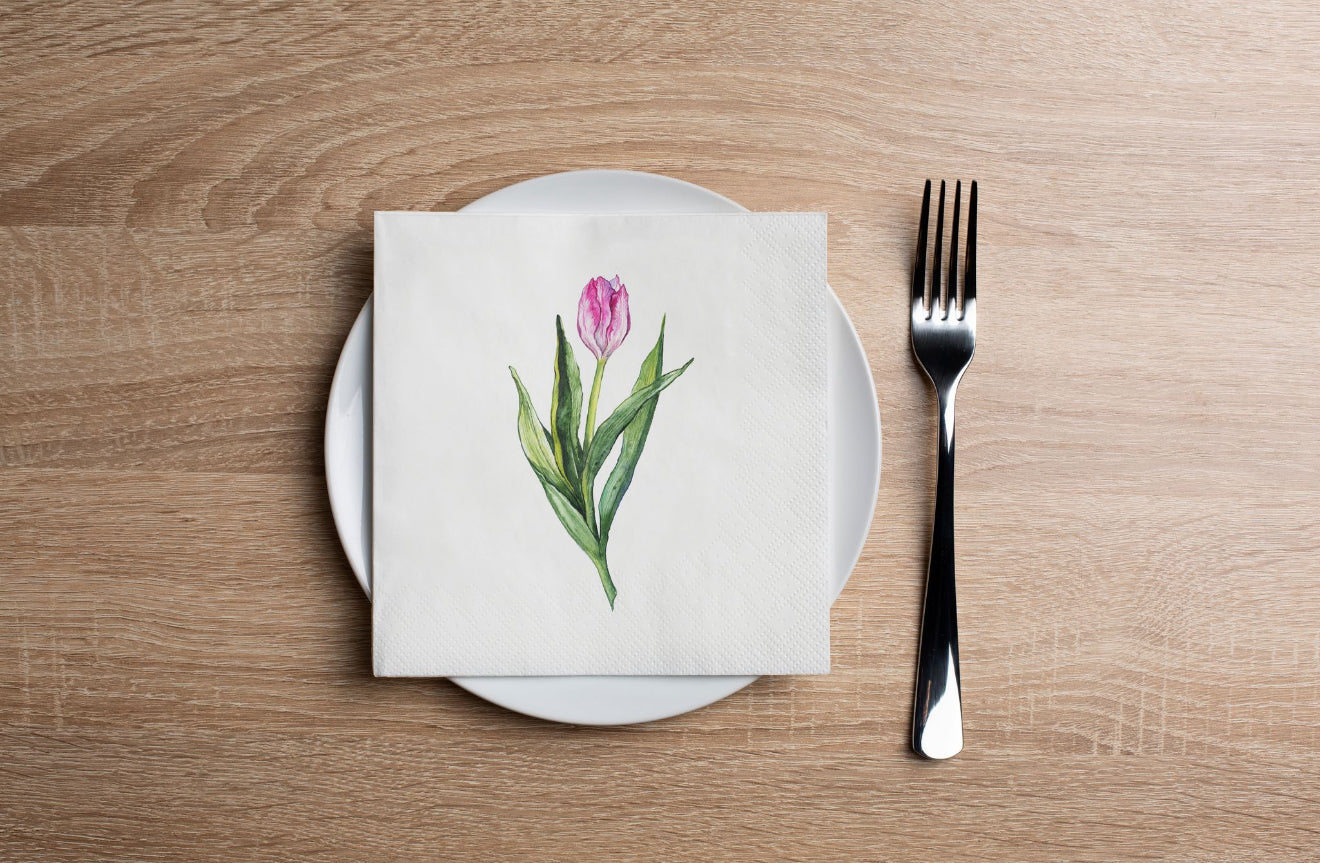 Field of Tulips Cocktail Napkin