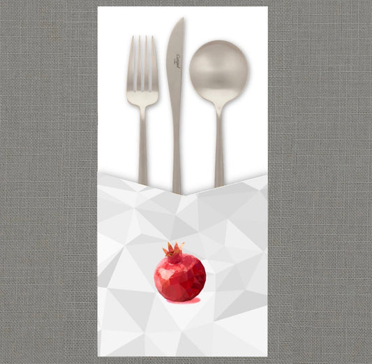 Pixelated Pomegranate Cutlery Pouch