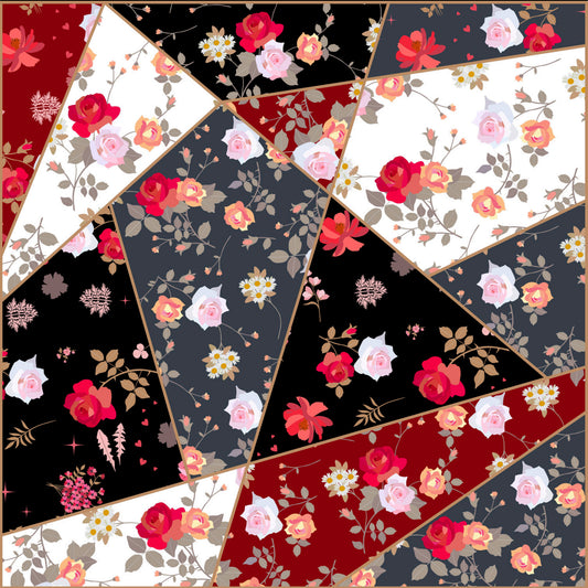 Patchwork Rose - Charger - (SQUARE)