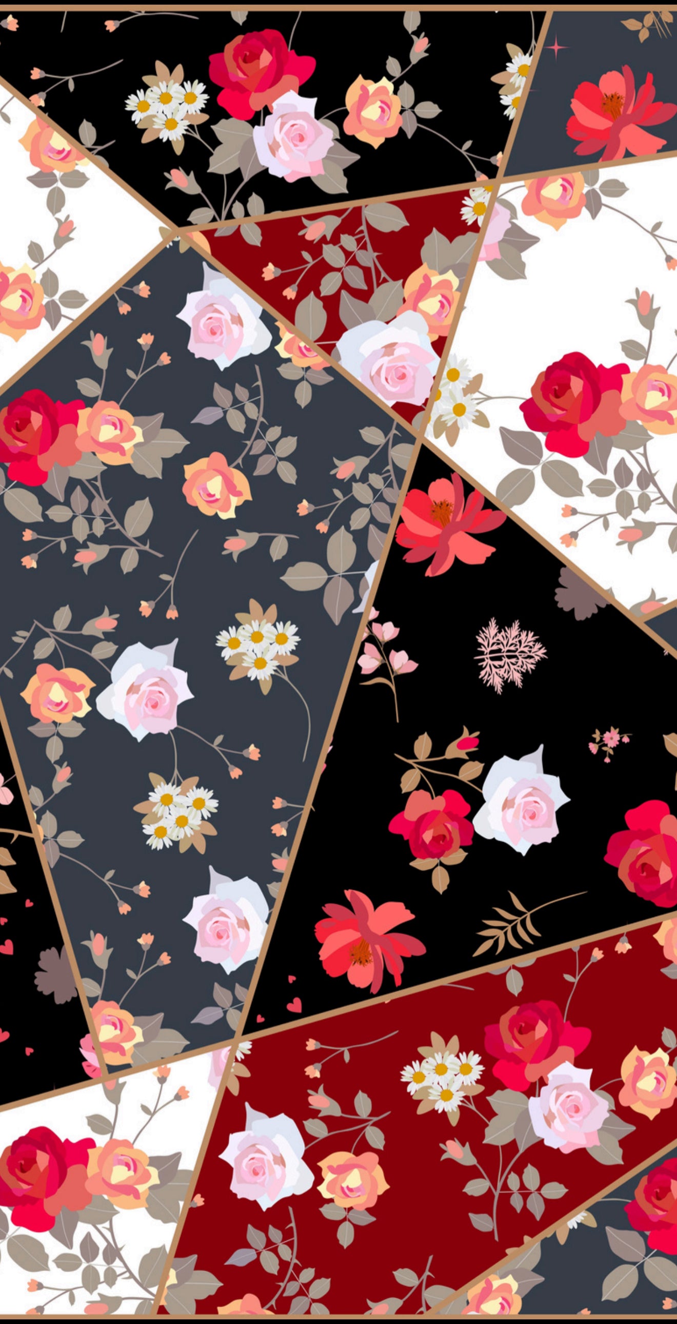 Patchwork Rose - Printed Guest Towel