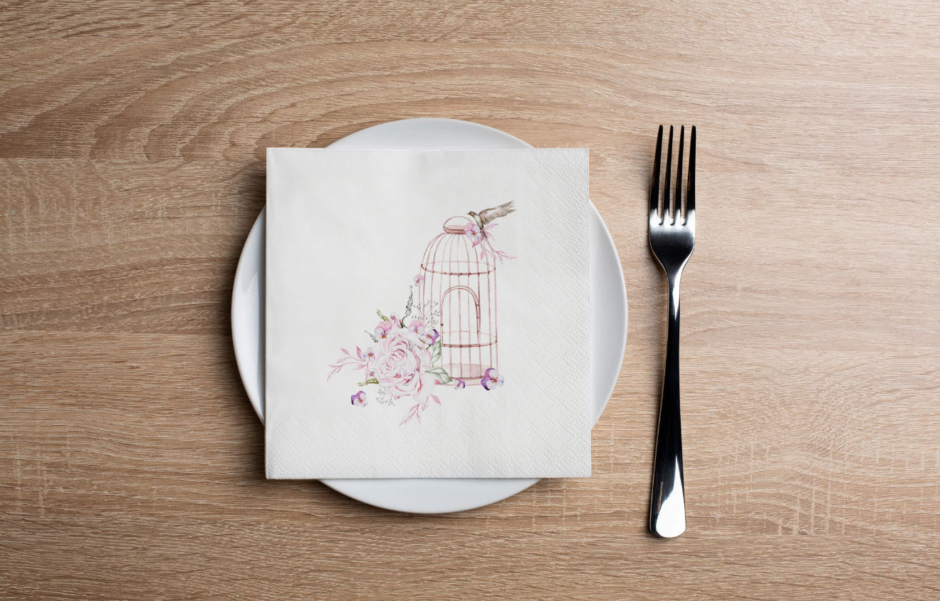 Birdcage Cocktail Napkin