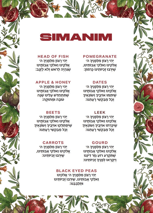 Rimon Botanical Simanim Cards