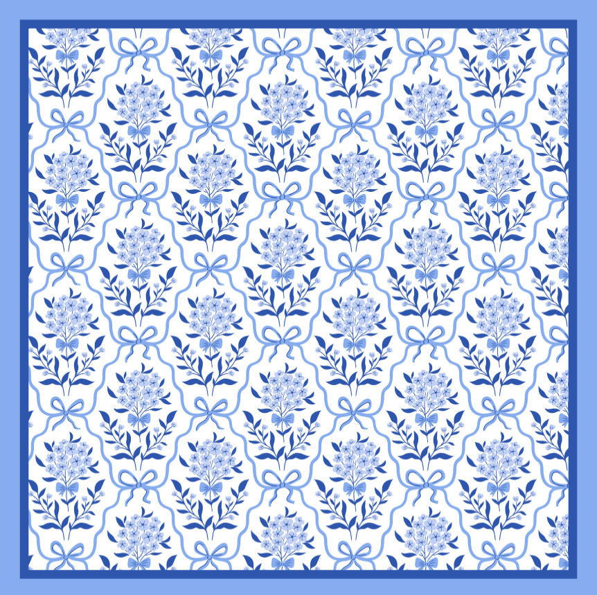 Cornflower Damask - Charger - (SQUARE)