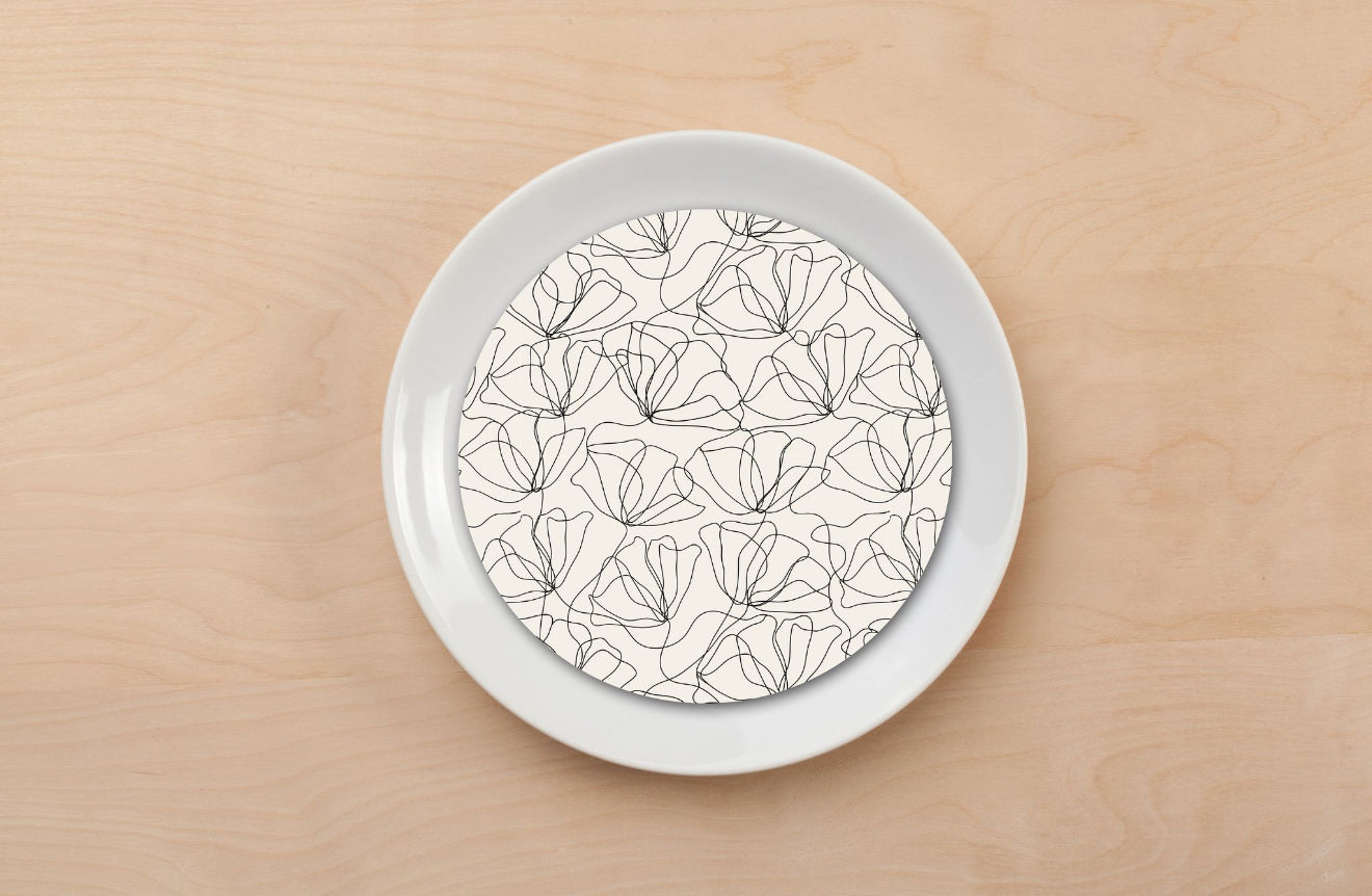 Seamless Poppies Plate Accent