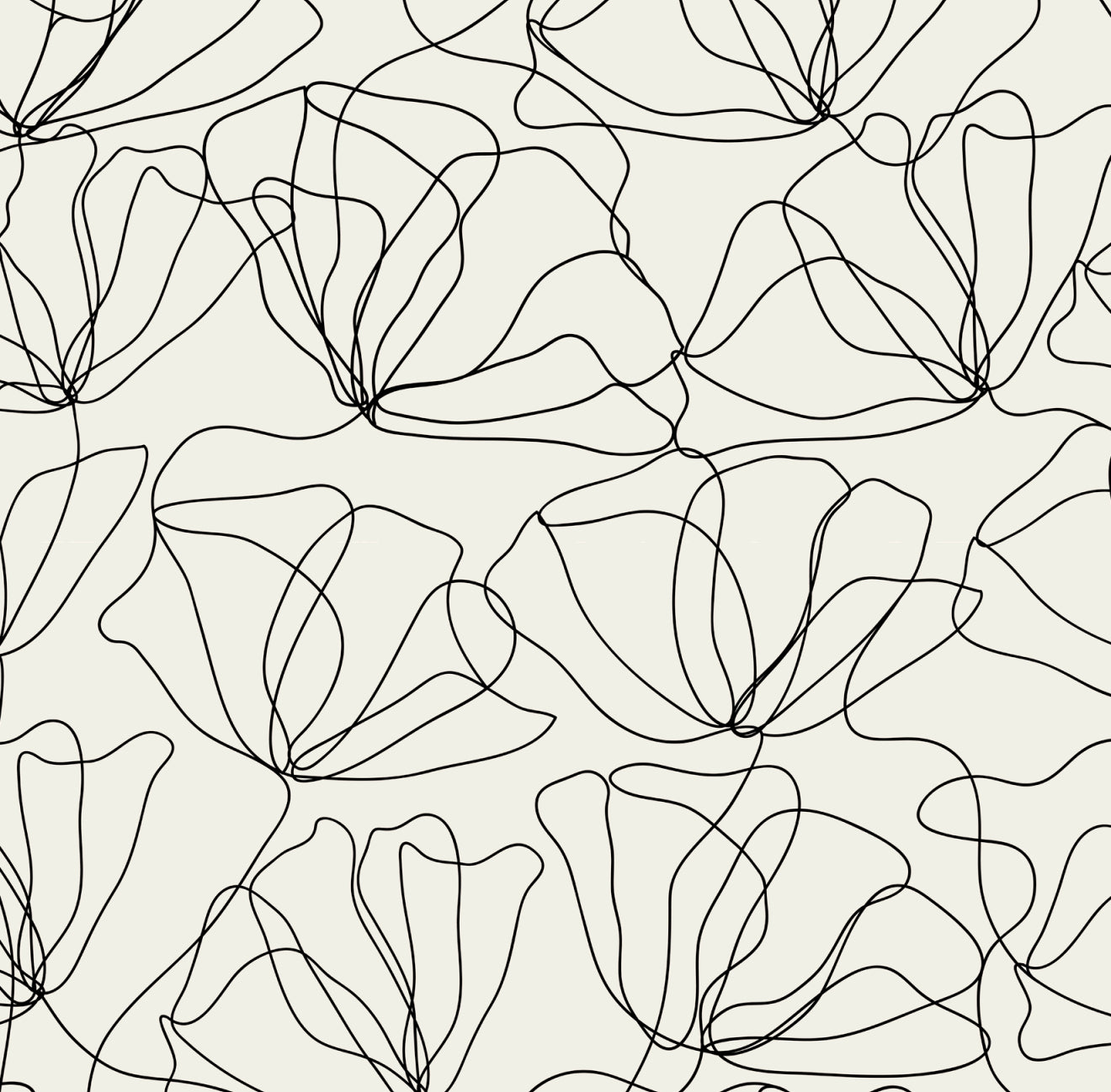 Seamless Poppies Cocktail Napkin
