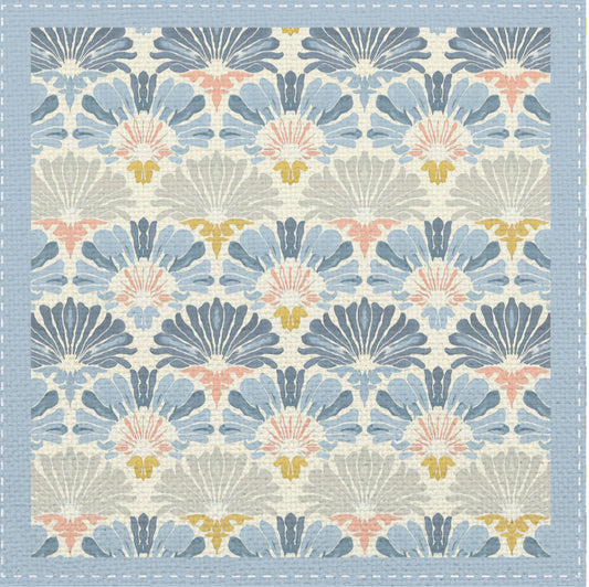 Pastel Sea Flowers  - Charger - (SQUARE)
