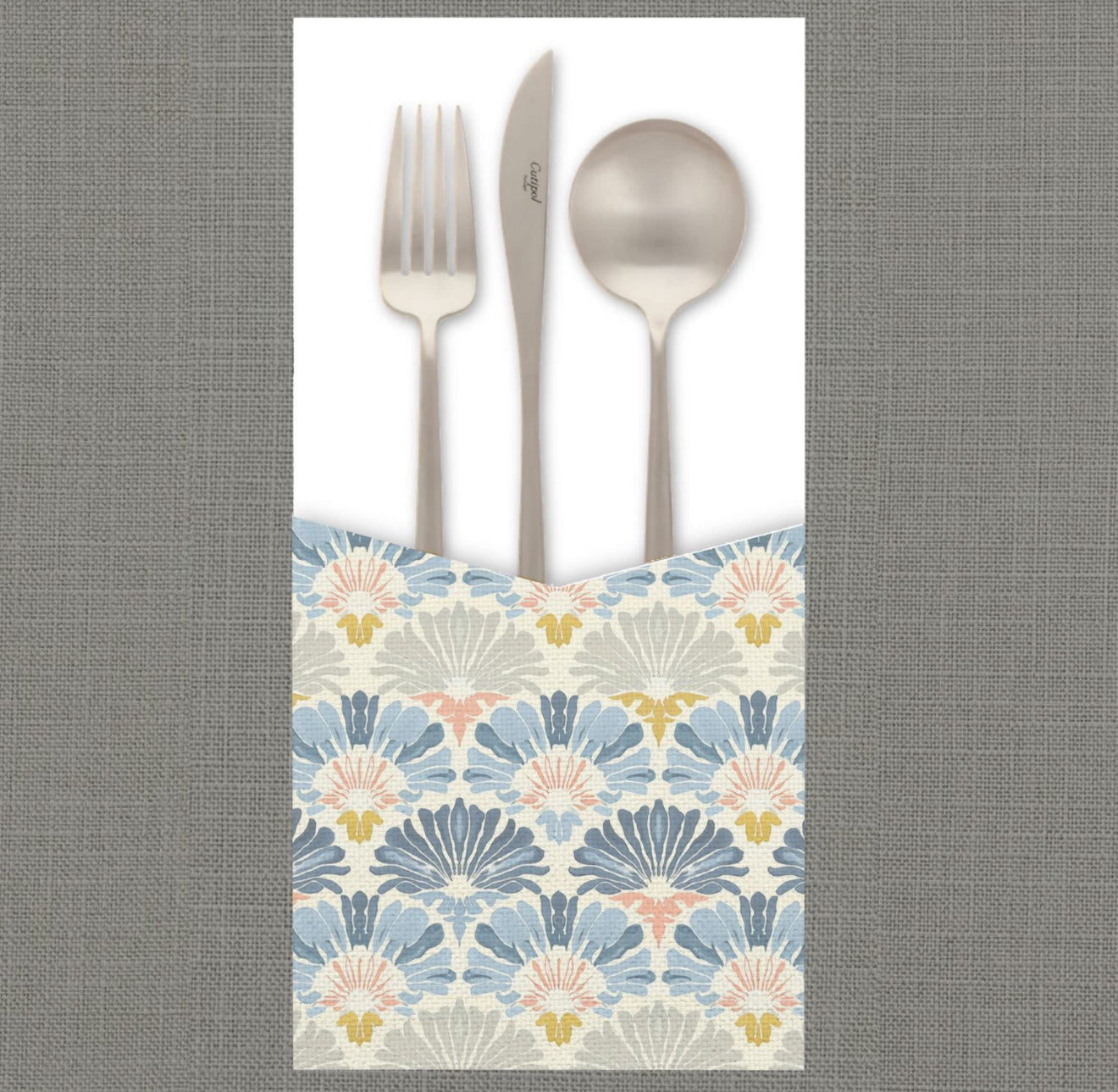 Pastel Sea Flowers Cutlery Pouch