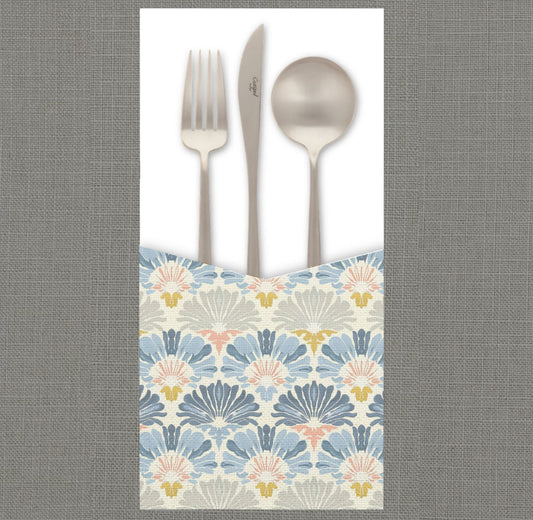 Pastel Sea Flowers Cutlery Pouch