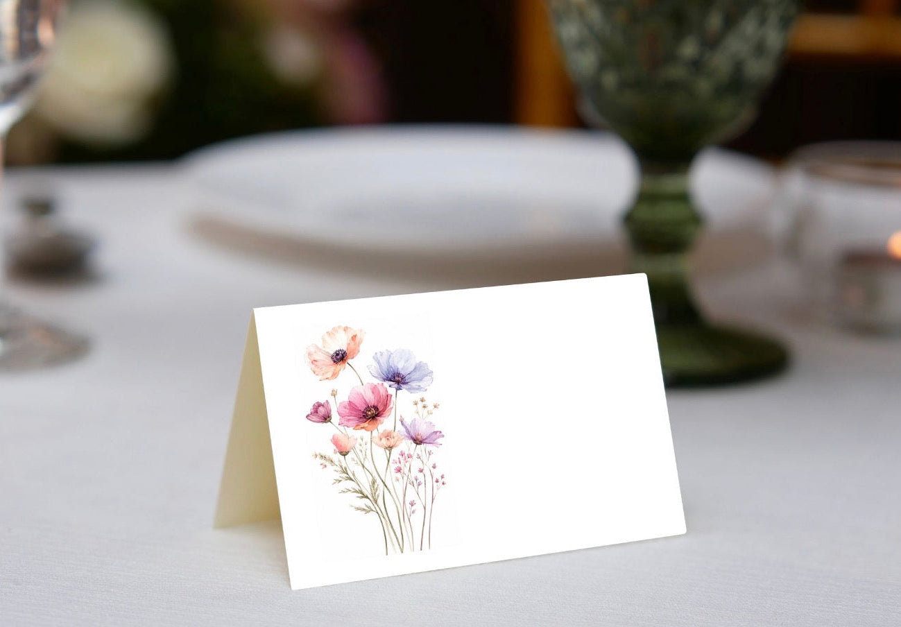 Sunset Stems Place Cards