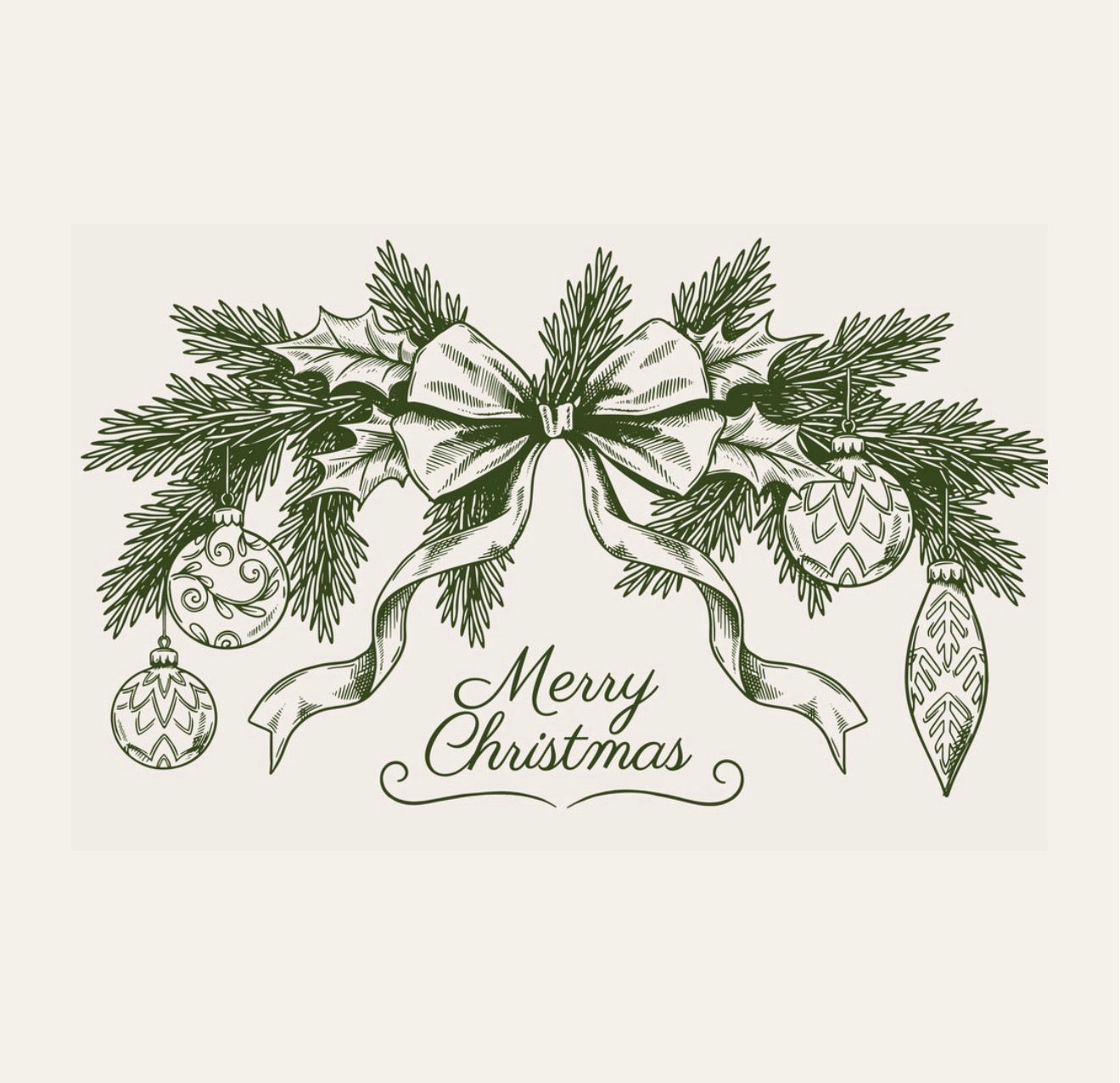 Christmas Banner Cocktail Napkin