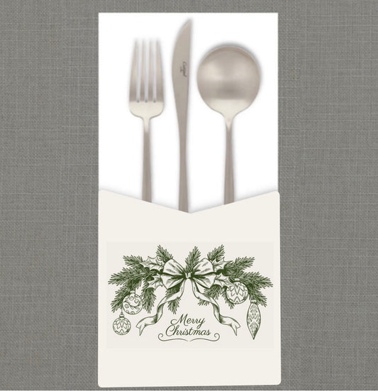 Christmas Banner Cutlery Pouch