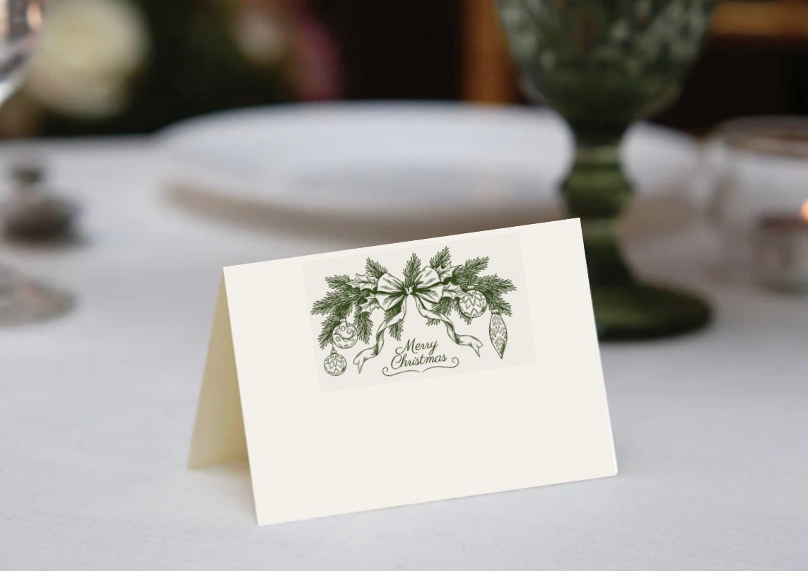 Christmas Banner Place Cards