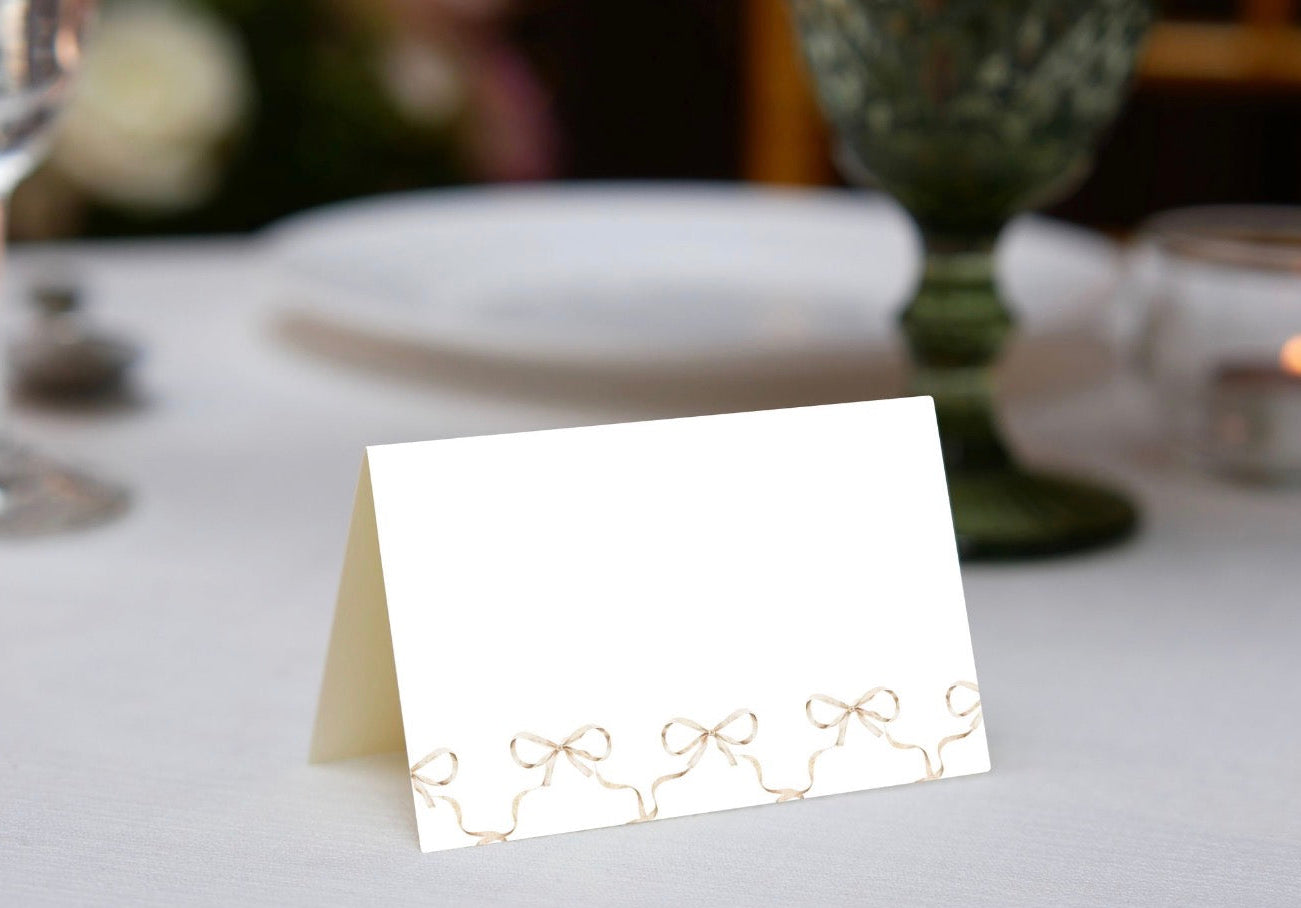 Delicate Bows Place Cards