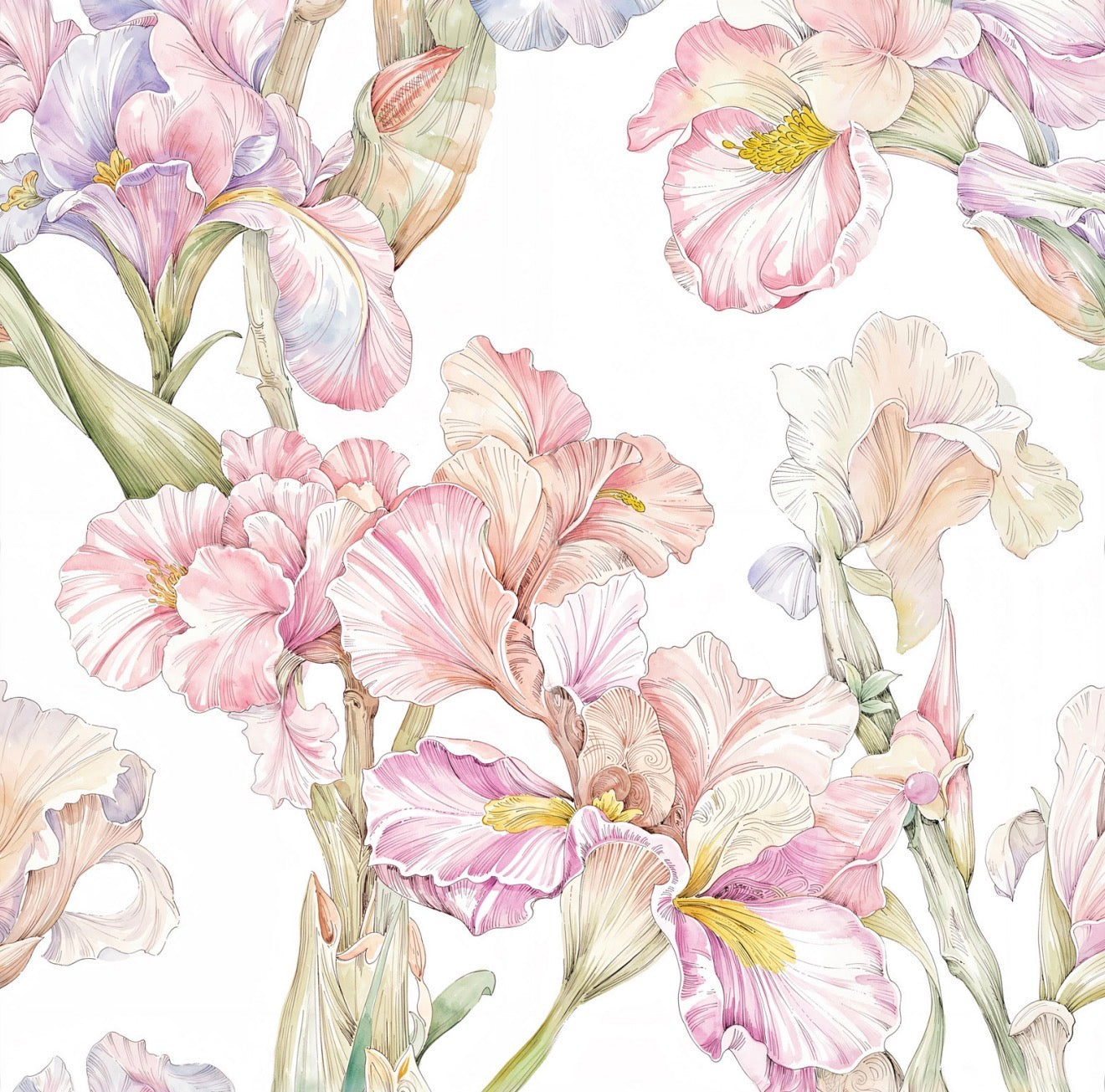 Iris Blossom Cocktail Napkin