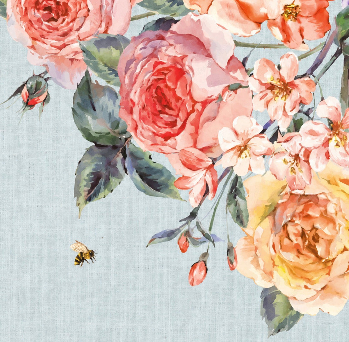 Trailing Bouquet Cocktail Napkin