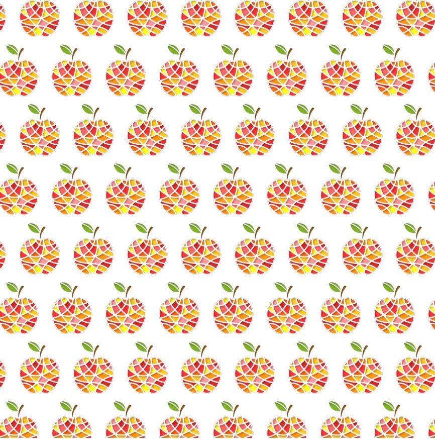 Stained Glass Apple - Charger - (SQUARE)