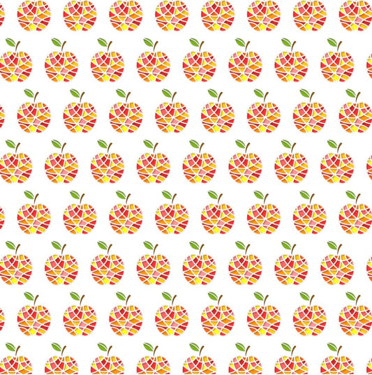 Stained Glass Apple - Charger - (SQUARE)