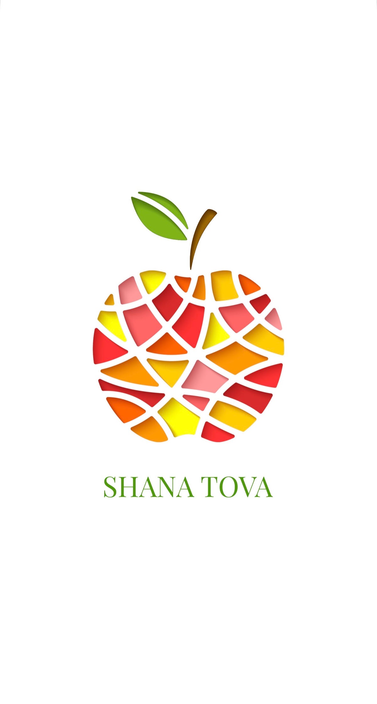 Stained Glass Apple - Printed Guest Towel