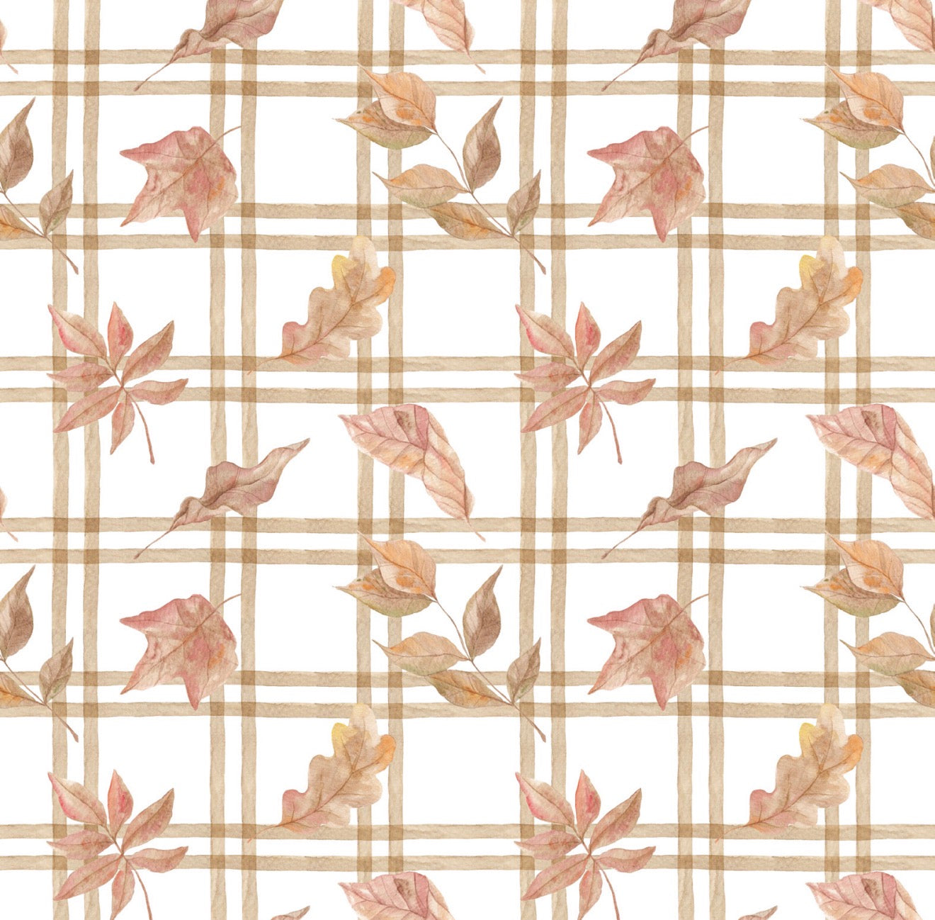 Autumn Gingham Cocktail Napkin