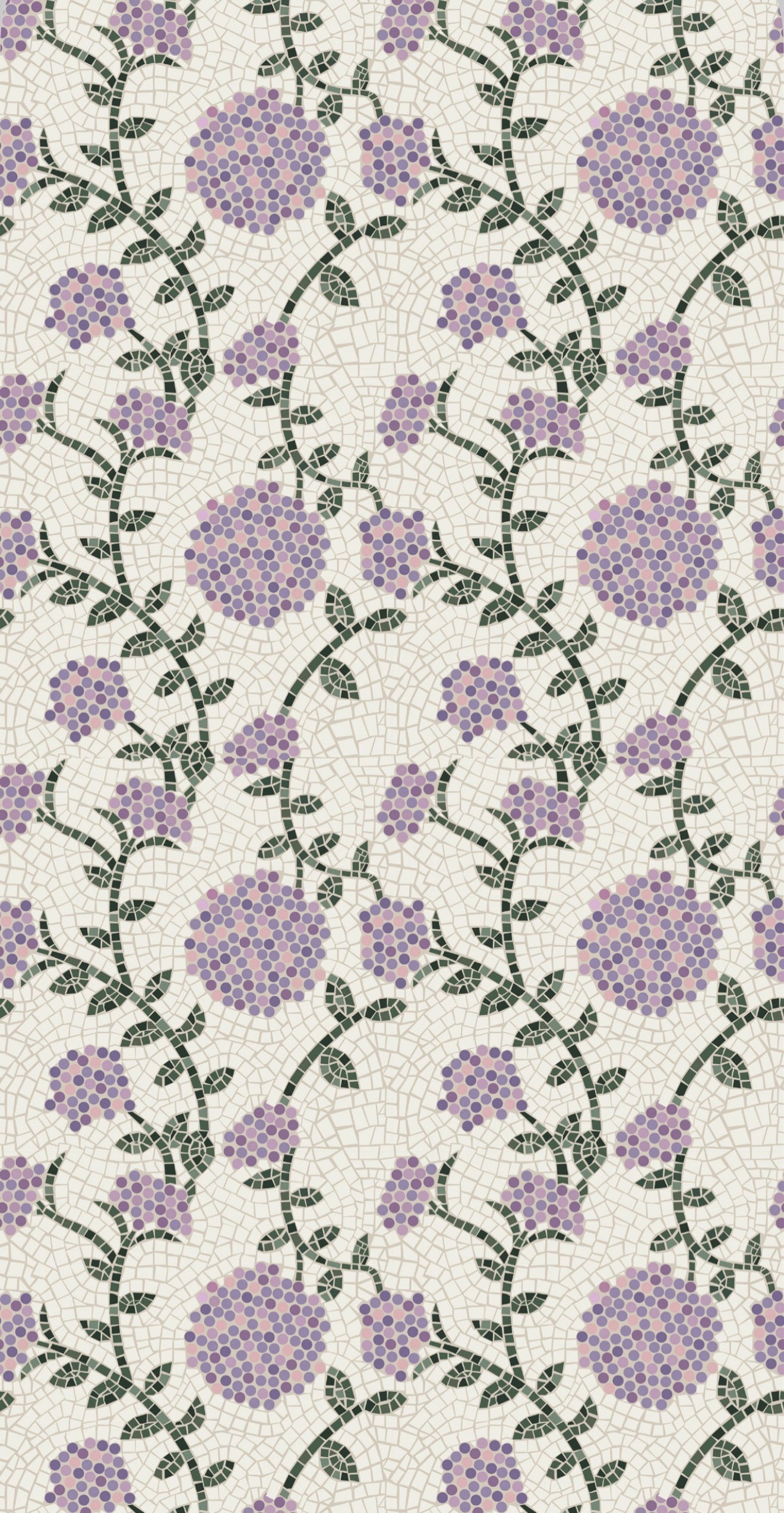 Mosaic Floral Lavender - Printed Guest Towel
