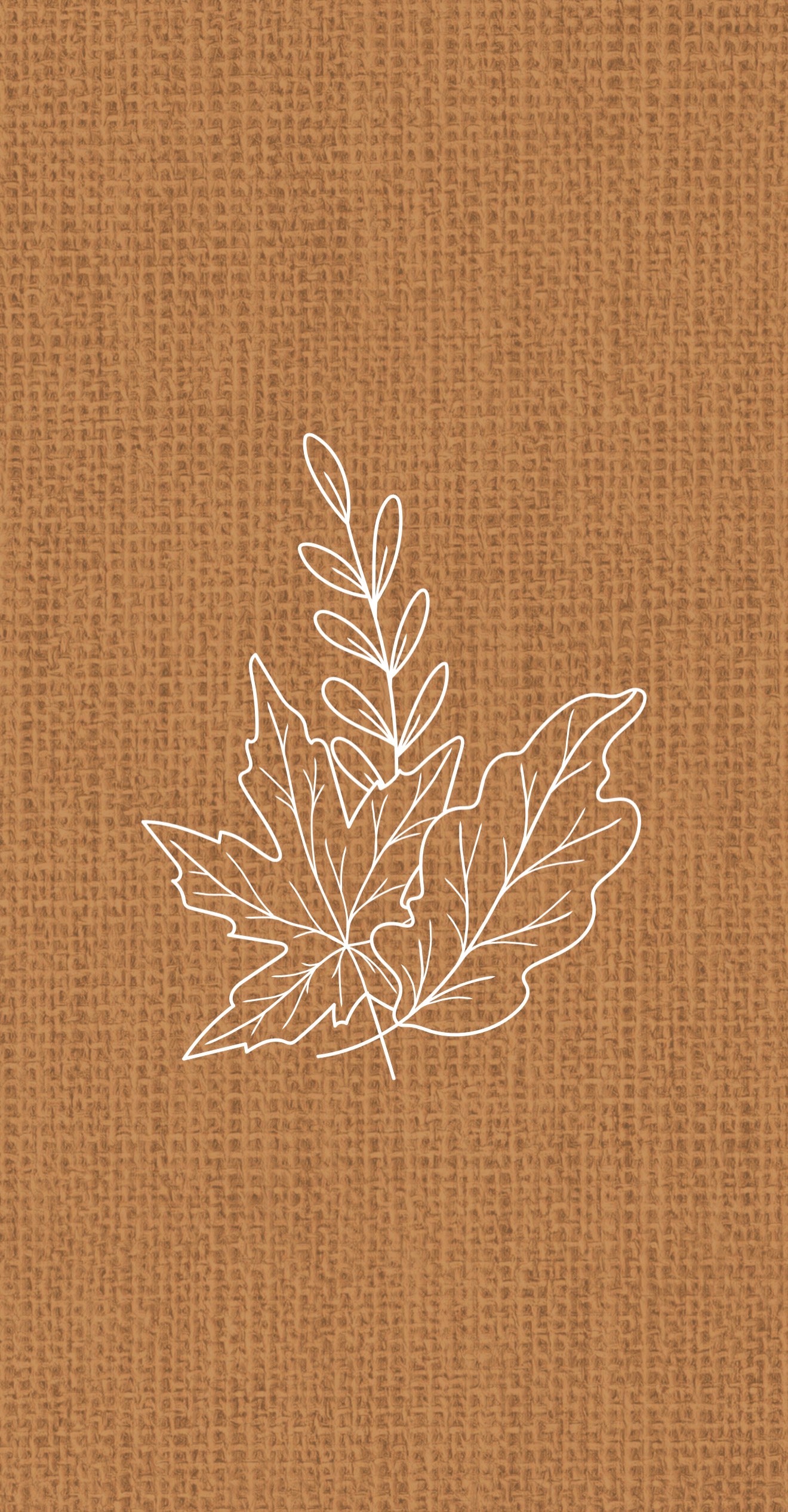 Tan Maple Leaf - Printed Guest Towel