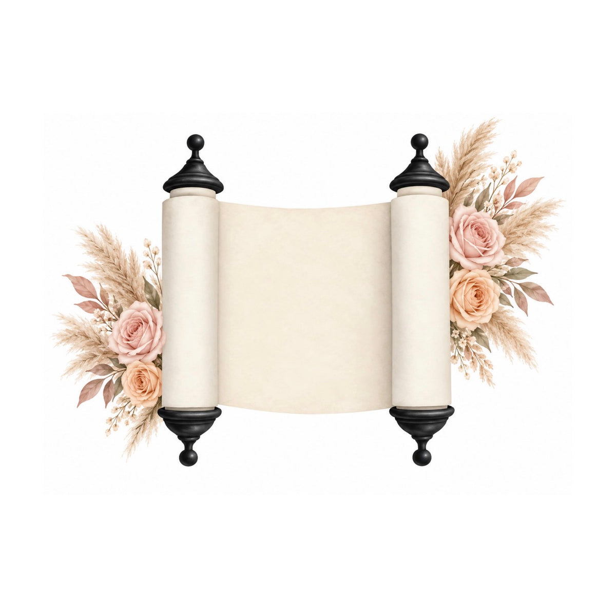 Boho Torah Floral Cocktail Napkin