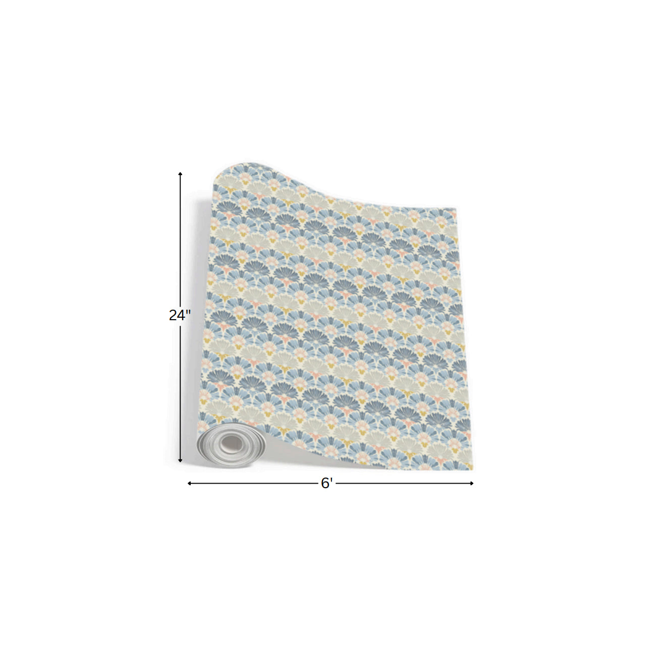 Pastel Sea Flowers - Printed Wrapping Paper