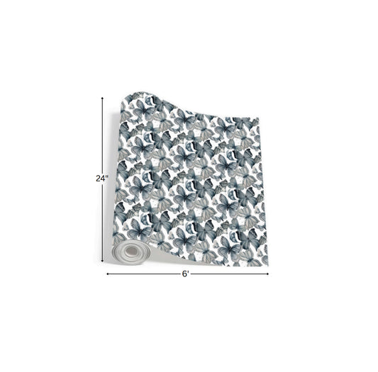 Monochrome Butterflies - Printed Wrapping Paper